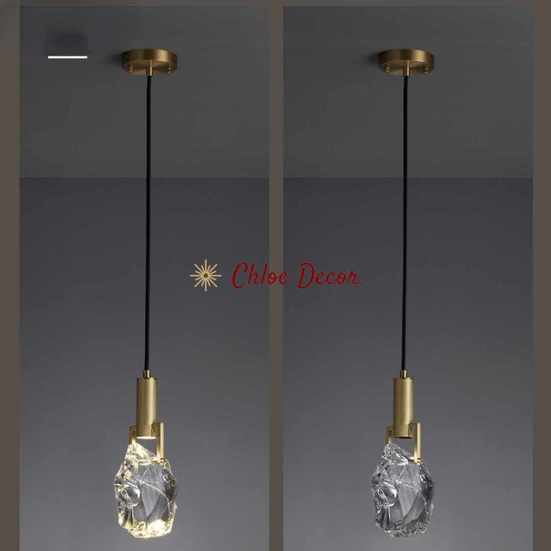 Gold Crystal Pendant Light