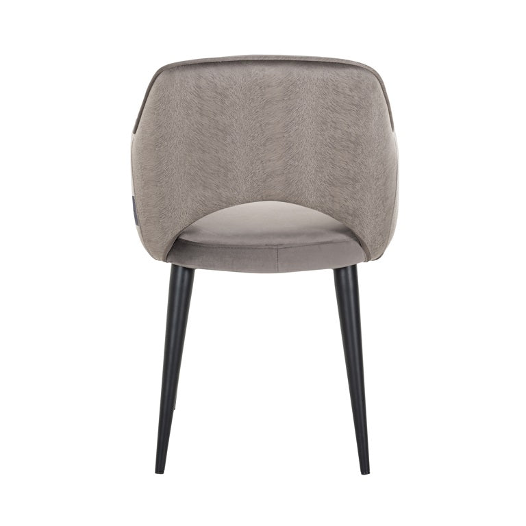 Grey velvet dining chair