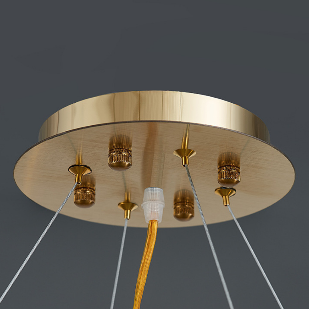 Modern Gold Metal Round  Chandelier