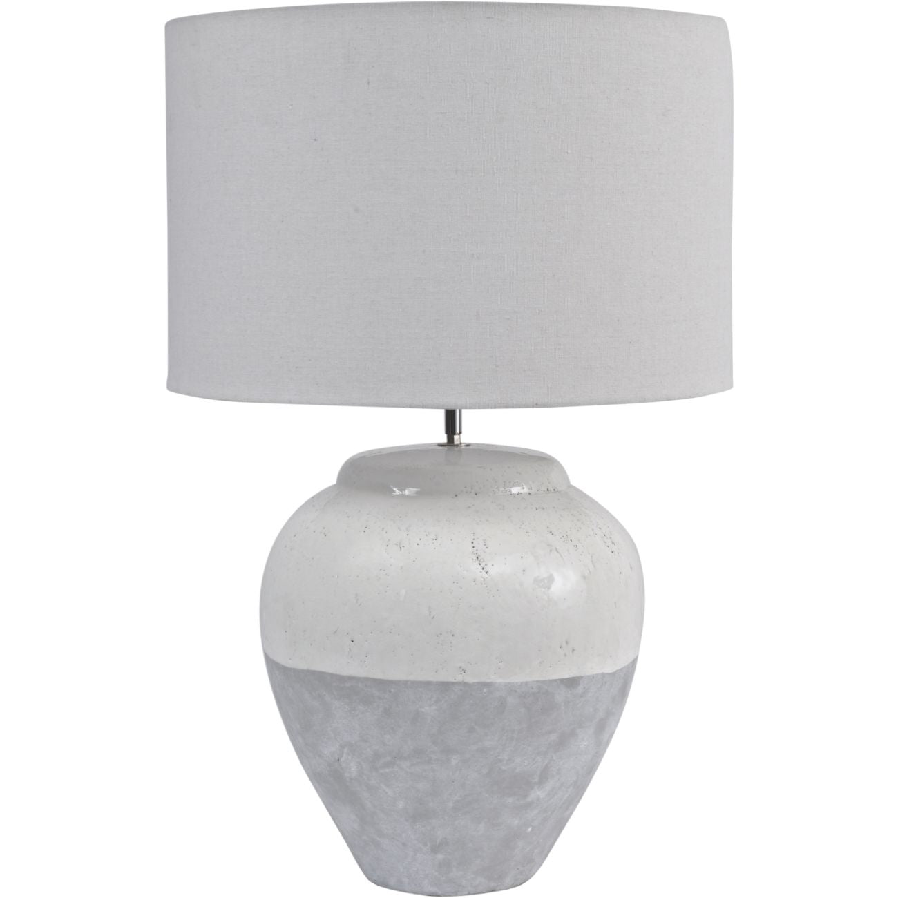 Skyline Grey Porcelain Table Lamp and Shade Large