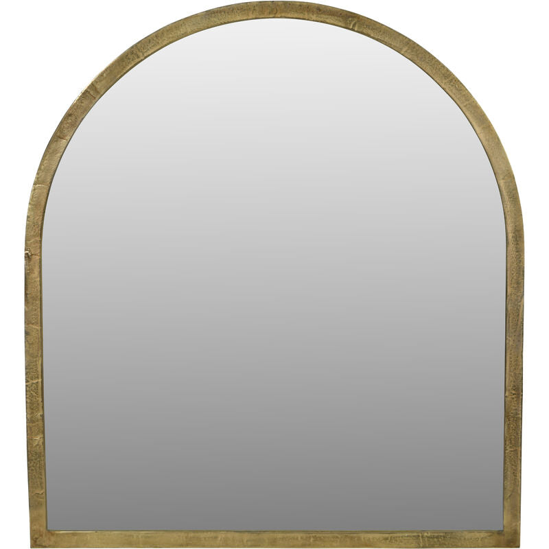 Arched Window Large Mirror in Brass Finish