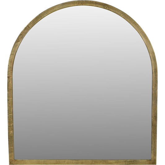 Arched Window Large Mirror in Brass Finish