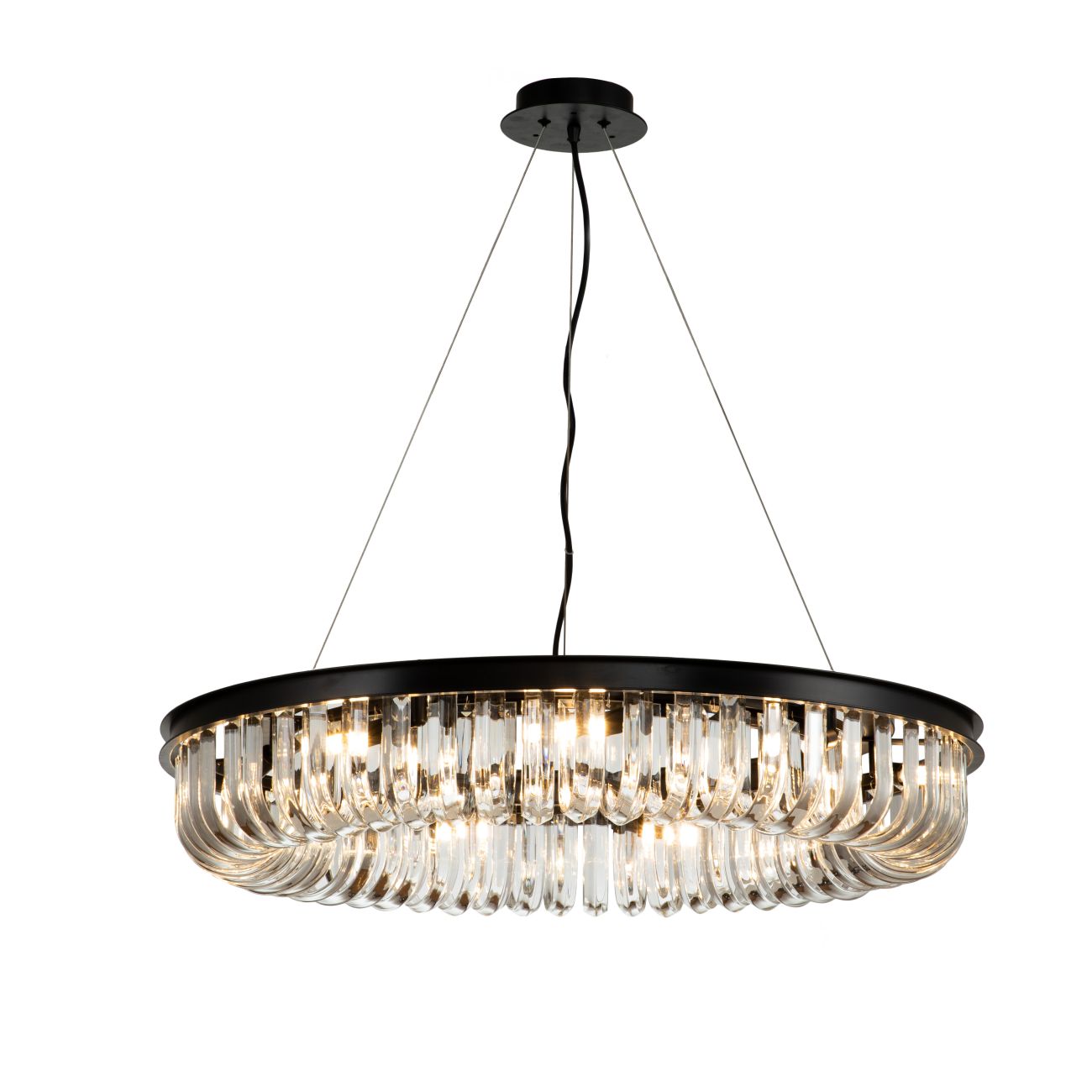 Glass Droplet Circular Pendant Chandelier