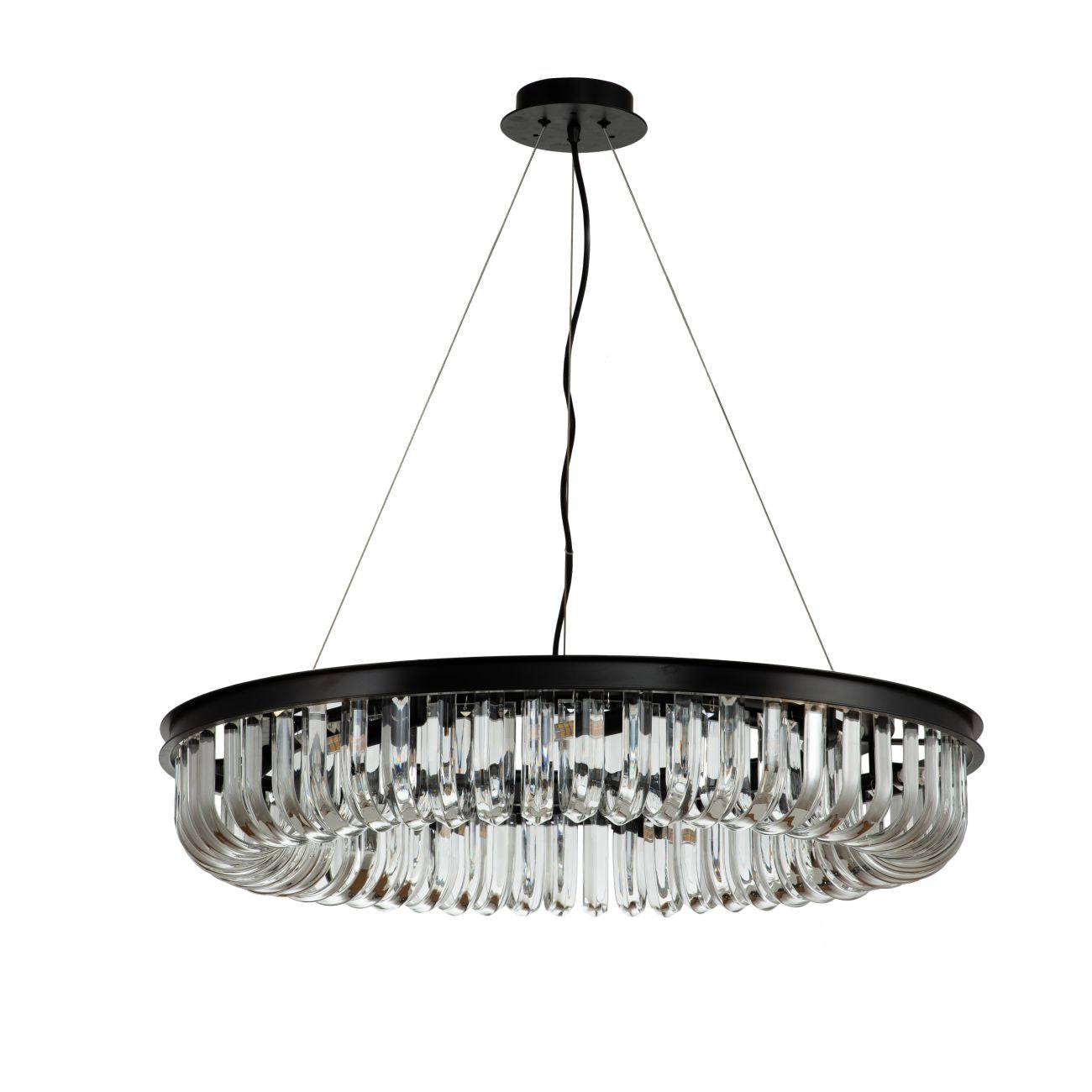 Glass Droplet Circular Pendant Chandelier