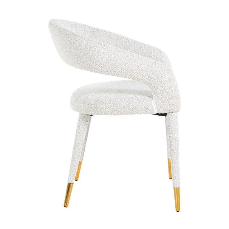 Armchair Gia white Bouclé