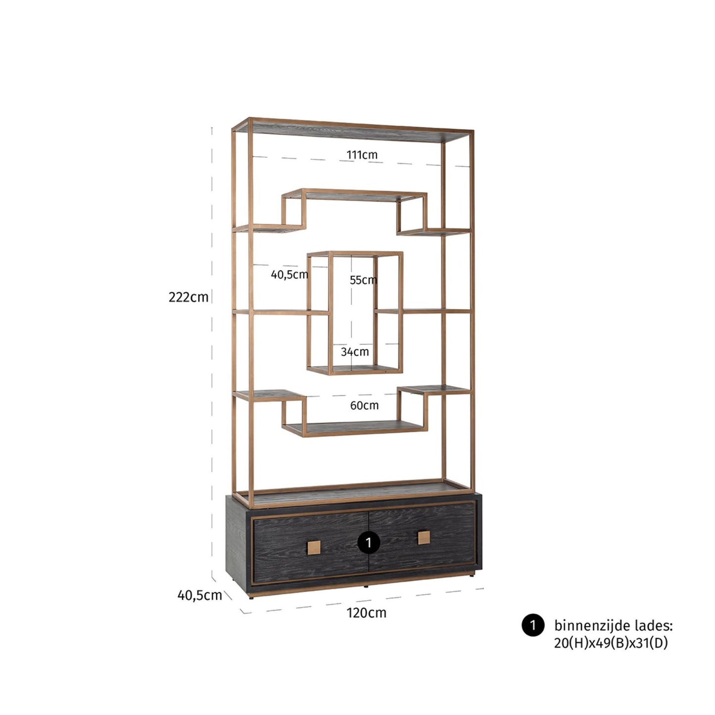 Display Unit 2 Drawers