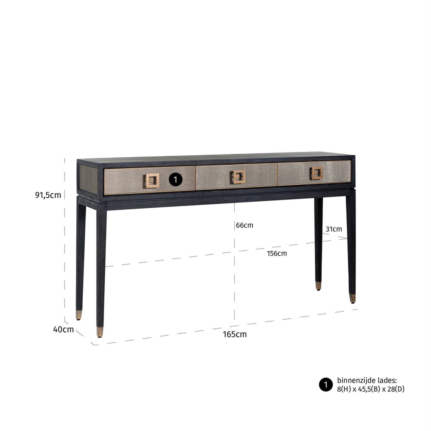 Console Bloomingville 3-drawers