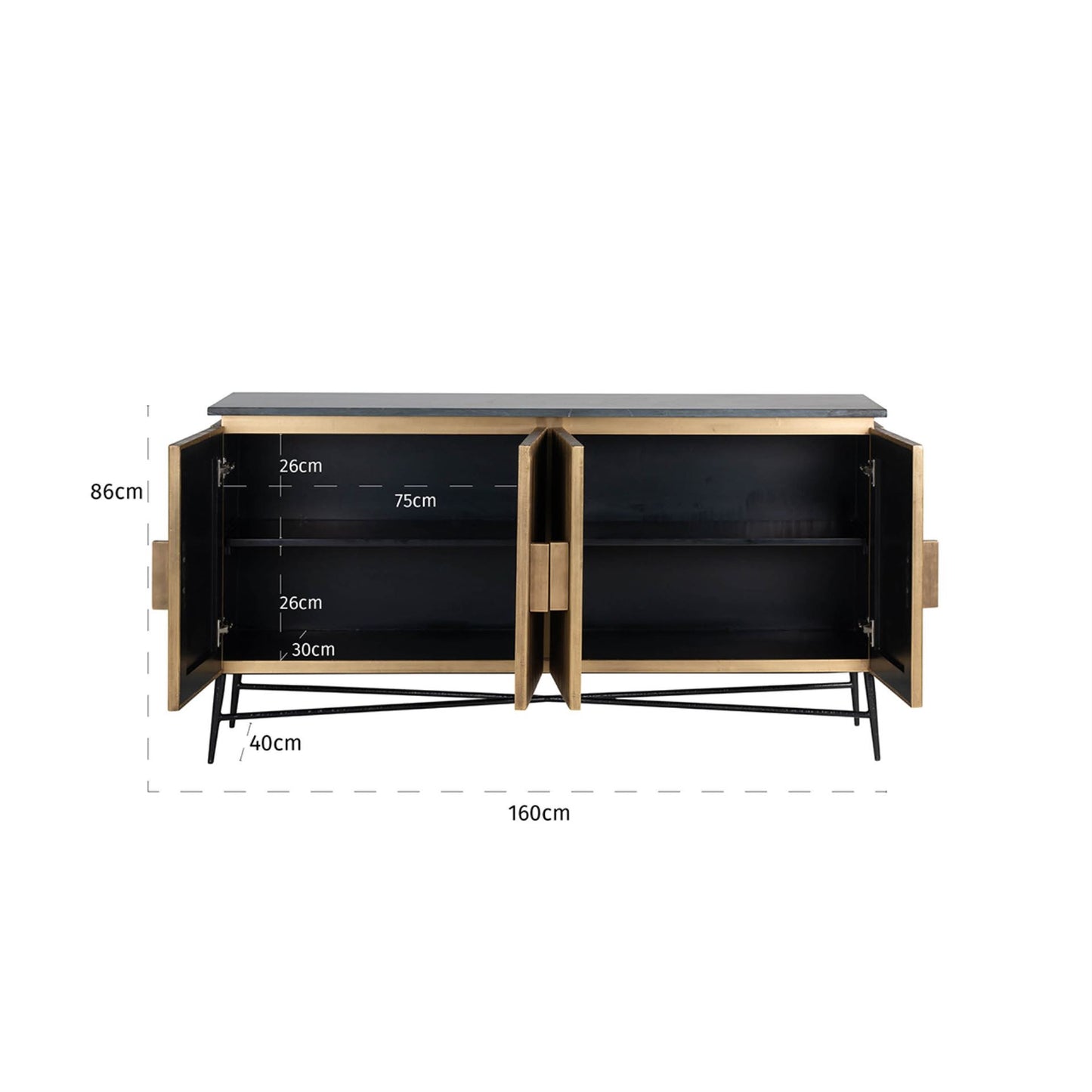 Sideboard Ironville 4-doors