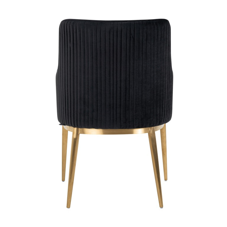 Chair Breeze Antracite velvet / brushed gold