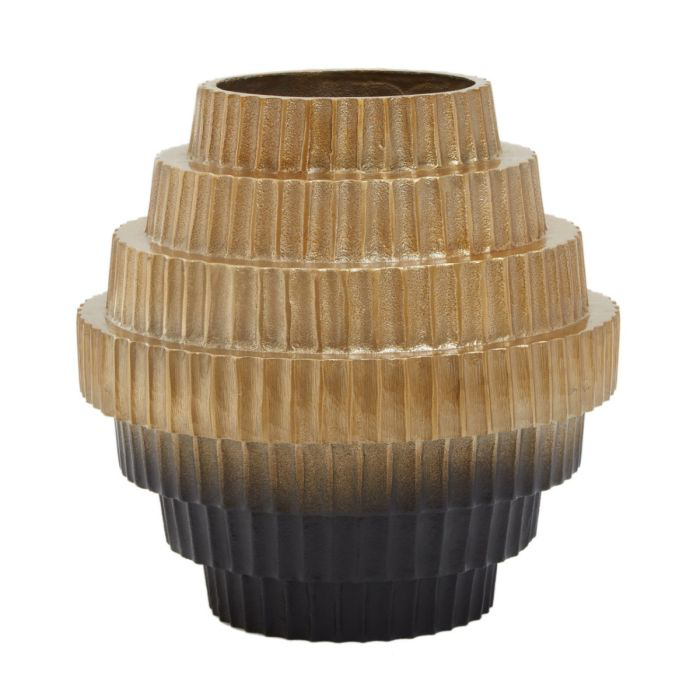 DEOMALI  OMBRE GOLD AND BLACK VASE