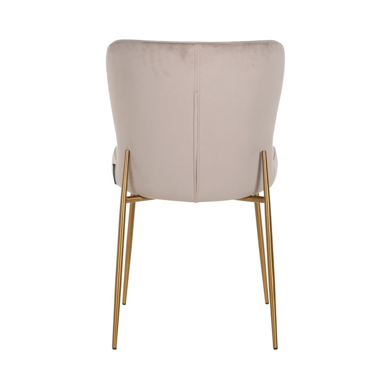 Chair Odessa khaki velvet / burshed gold