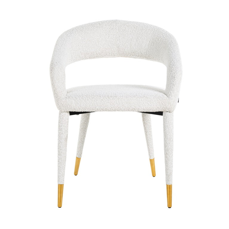 Armchair Gia white Bouclé