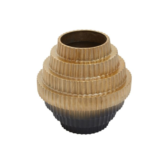 DEOMALI  OMBRE GOLD AND BLACK VASE