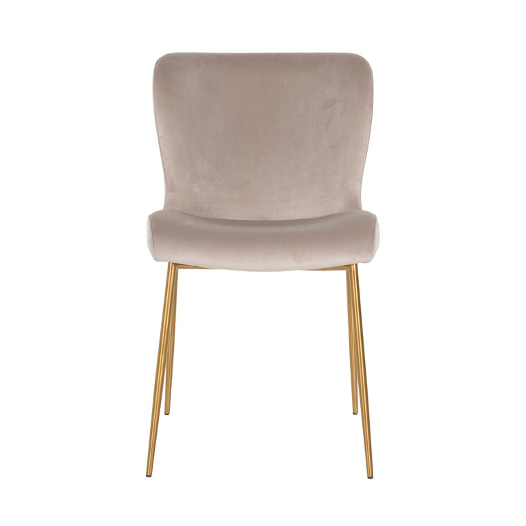 Chair Odessa khaki velvet / burshed gold