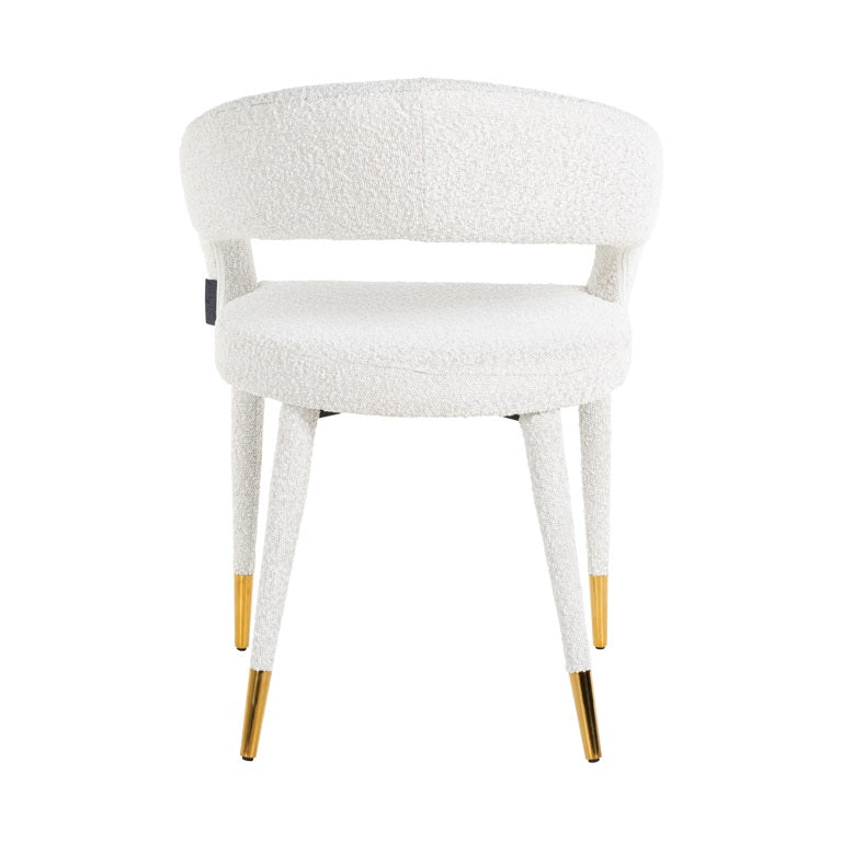 Armchair Gia white Bouclé