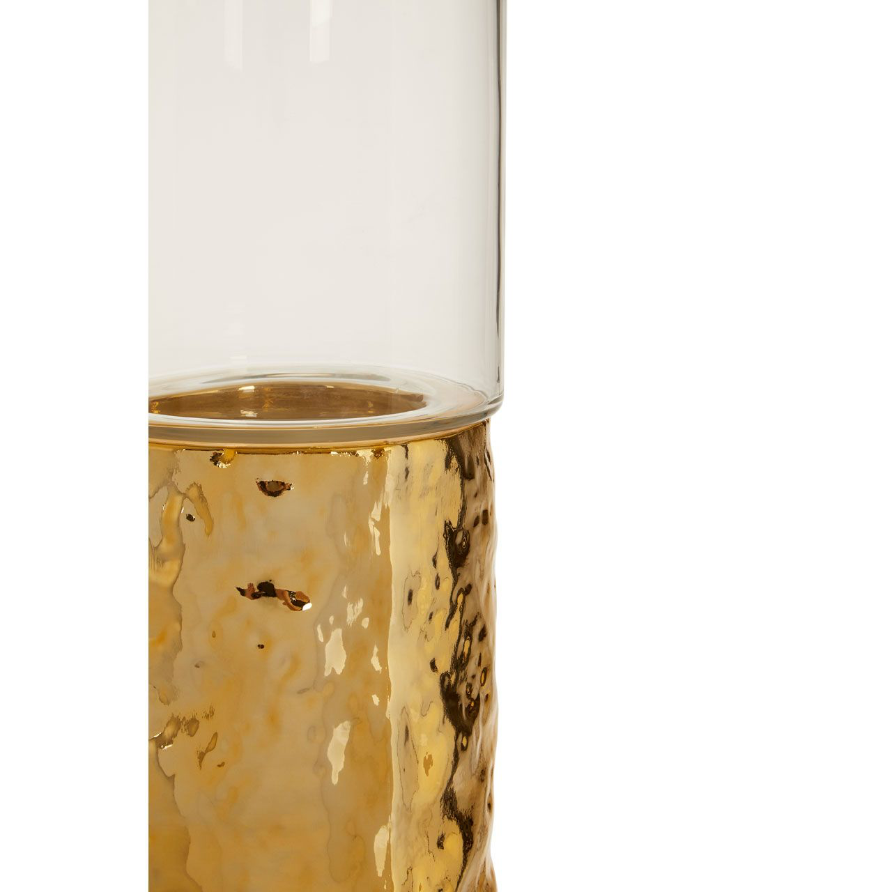 MARTELE  PILLAR GOLD CANDLE HOLDER