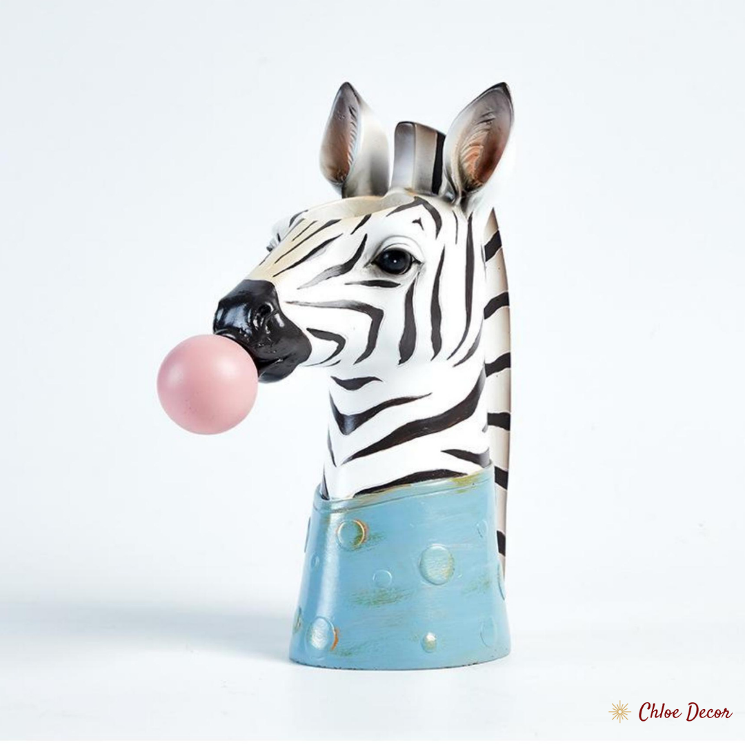 Bubble Gum Giraffe/ Zebra Vase