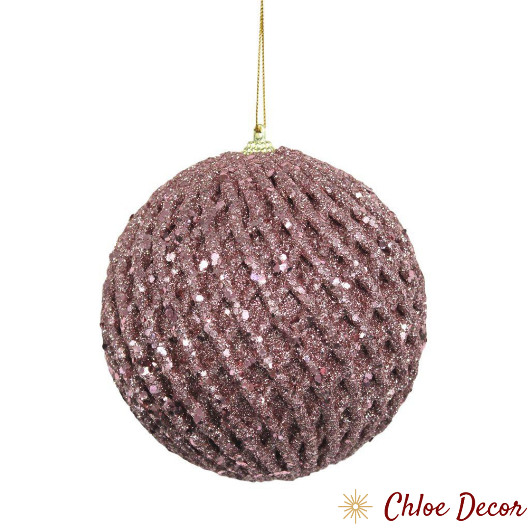 Bauble Rose Pink &Glitter