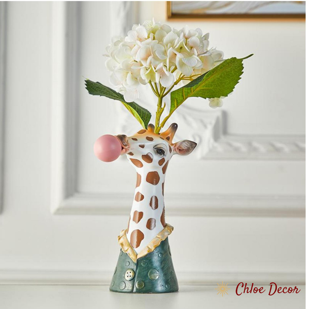 Bubble Gum Giraffe/ Zebra Vase