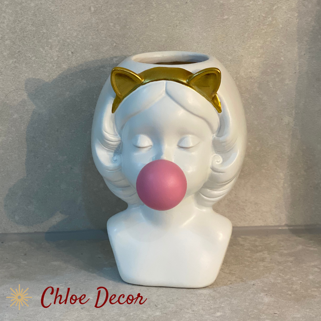 Little Bubble Gum Girl Vase