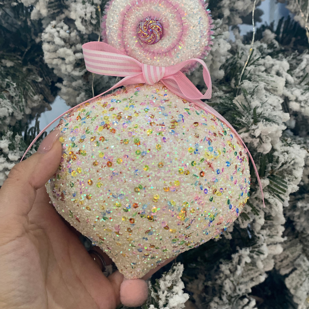 Candy Lane Lollipop Bauble Pink 19cm