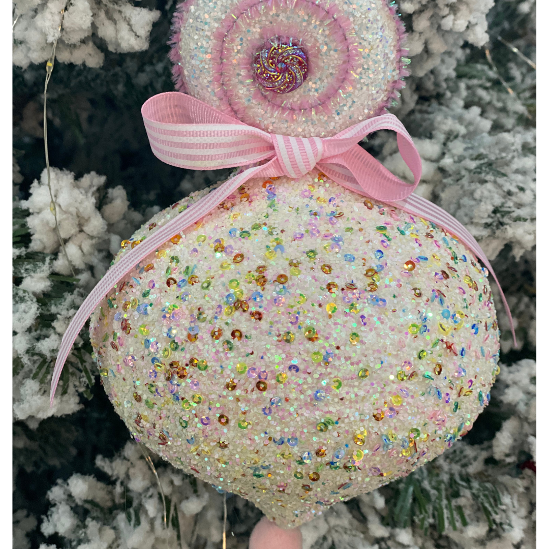 Candy Lane Lollipop Bauble Pink 19cm