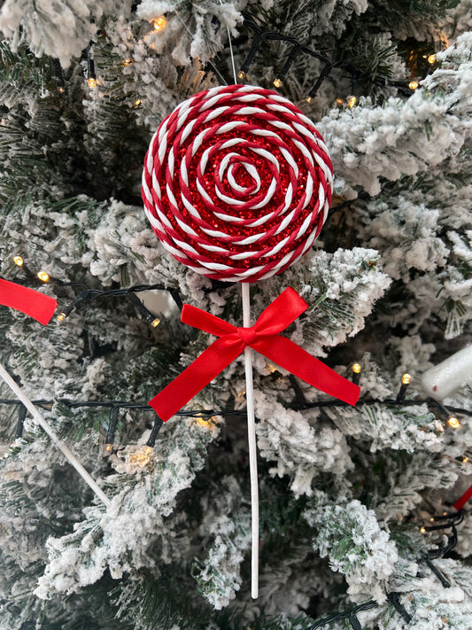 Candy Cane Red&White Lollipop 28cm