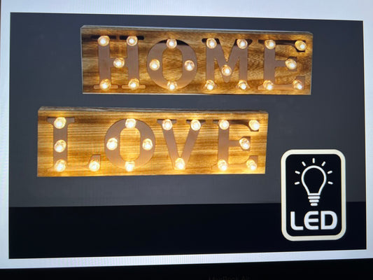 LED MIRROR WORD SIGN