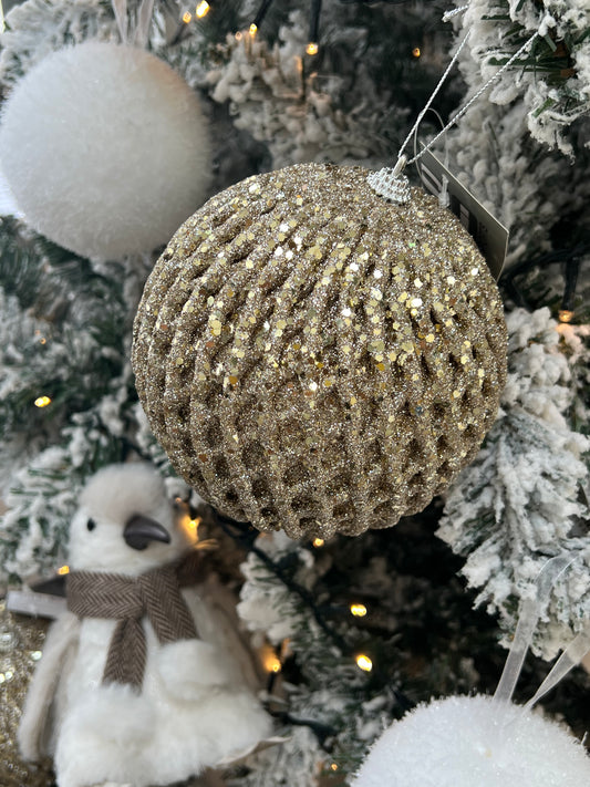 Glitter&Sequin Bauble Champagne